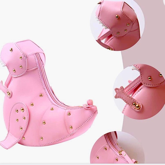 Pink Tyrannosaurus dinosaur 🦖 Crossbody bag - Picture 5 of 6